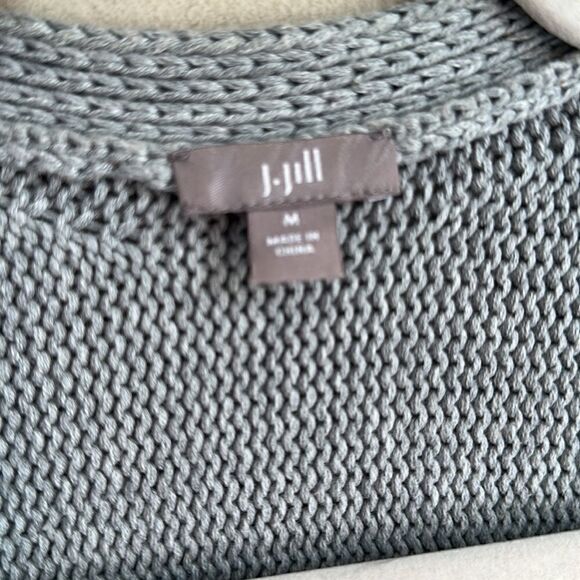 J. Jill Gray Cardigan Sweater M - Picture 8 of 8